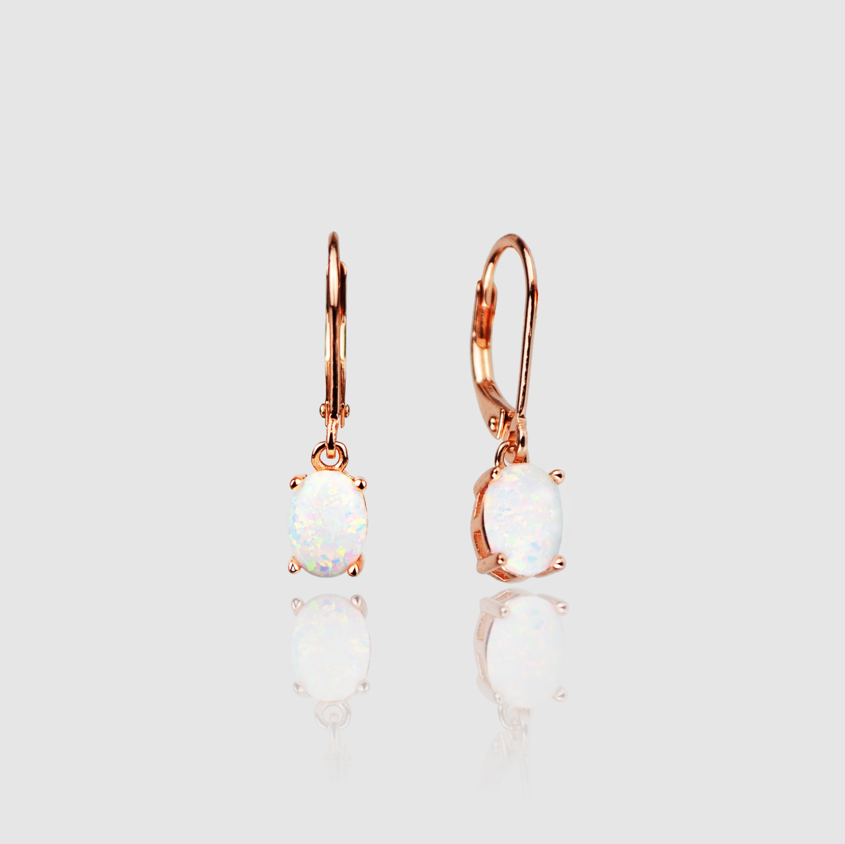 COURAGEOUS -  White Opal Gemstone Earrings
